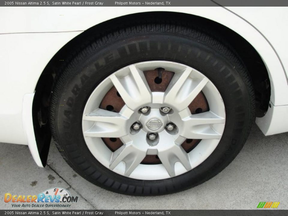 2005 Nissan Altima 2.5 S Satin White Pearl / Frost Gray Photo #14