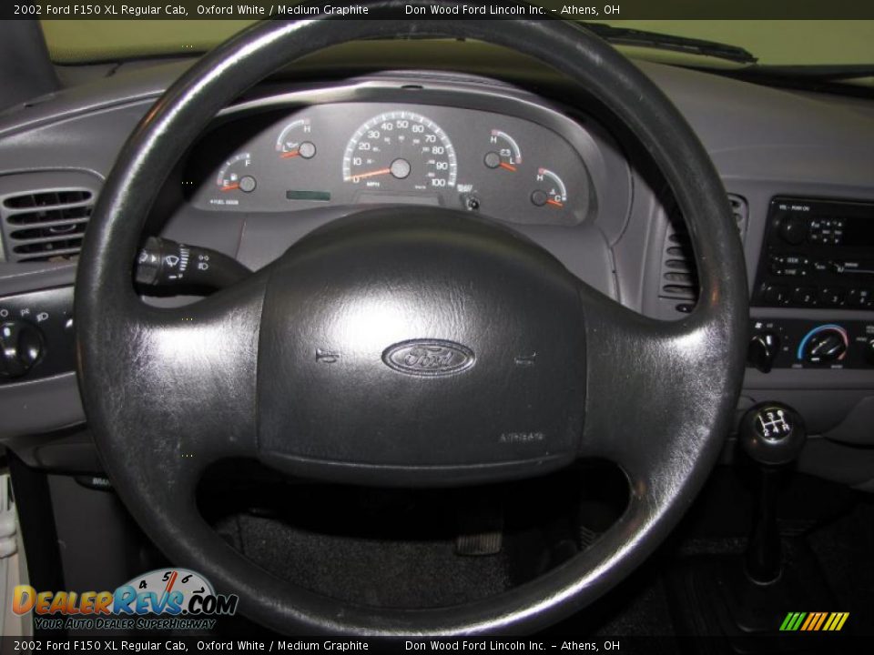 2002 Ford F150 XL Regular Cab Steering Wheel Photo #7