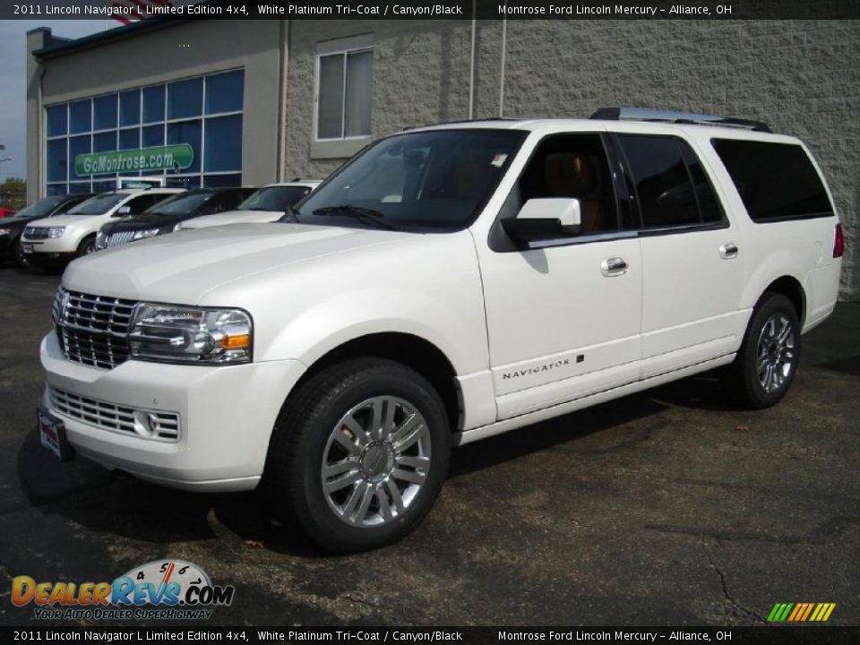 2011 Lincoln Navigator L Limited Edition 4x4 White Platinum Tri-Coat / Canyon/Black Photo #1