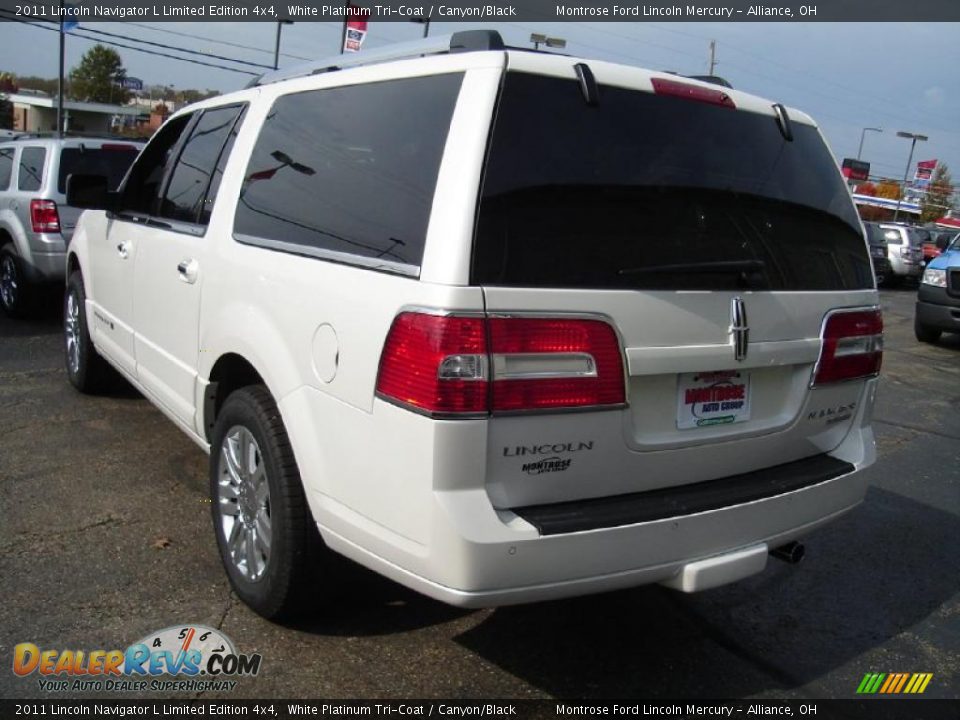 2011 Lincoln Navigator L Limited Edition 4x4 White Platinum Tri-Coat / Canyon/Black Photo #3