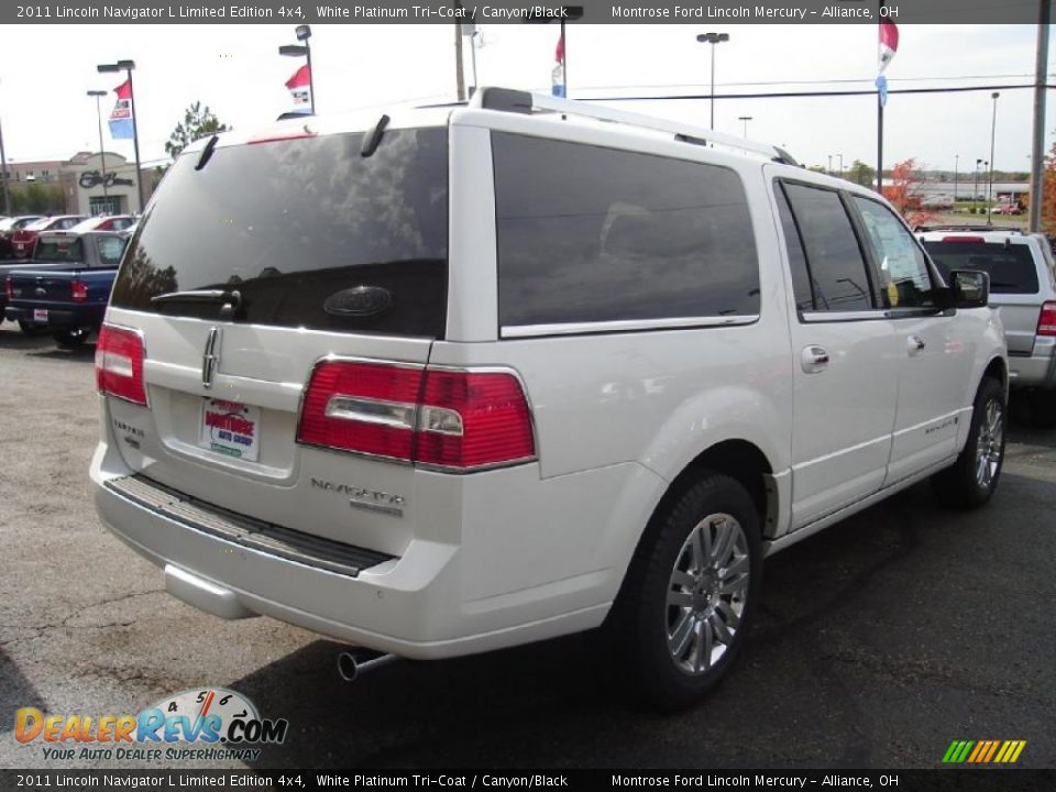 2011 Lincoln Navigator L Limited Edition 4x4 White Platinum Tri-Coat / Canyon/Black Photo #5