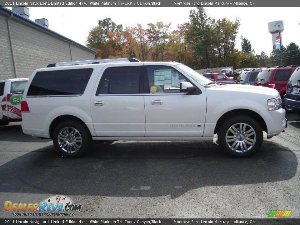 2011 Lincoln Navigator L Limited Edition 4x4 White Platinum Tri-Coat / Canyon/Black Photo #6