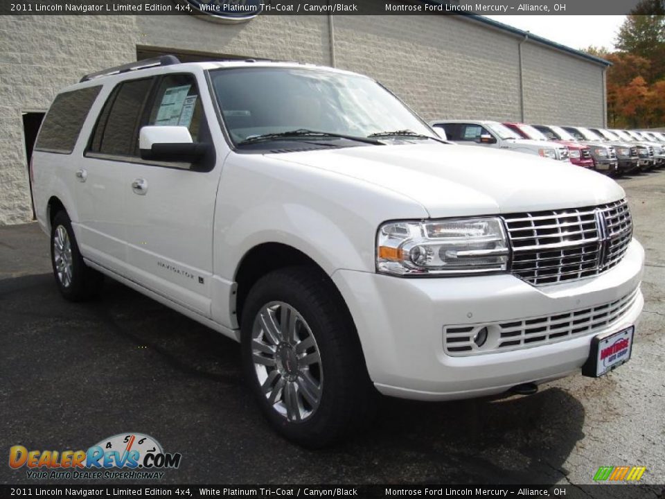 2011 Lincoln Navigator L Limited Edition 4x4 White Platinum Tri-Coat / Canyon/Black Photo #7