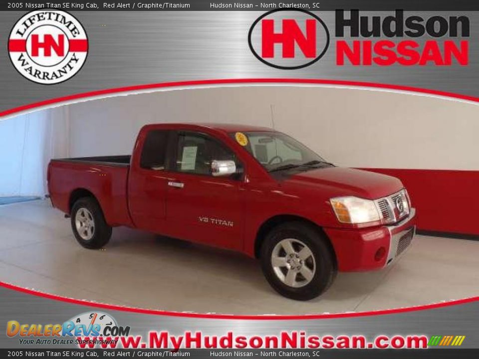 2005 Nissan Titan SE King Cab Red Alert / Graphite/Titanium Photo #1