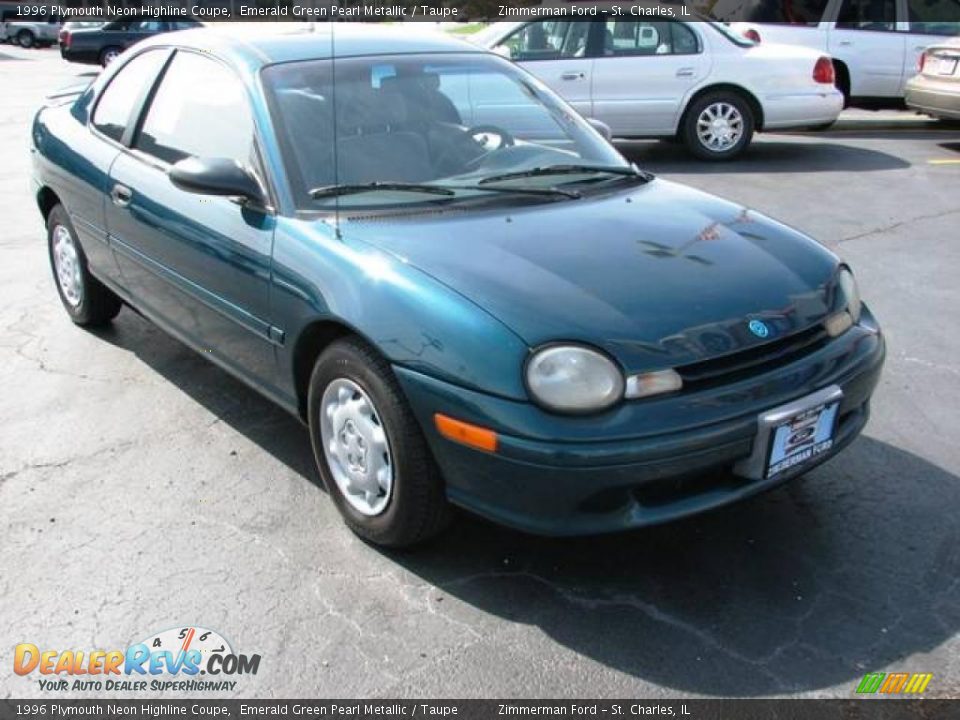 1996 Plymouth Neon Highline Coupe Emerald Green Pearl Metallic / Taupe Photo #4
