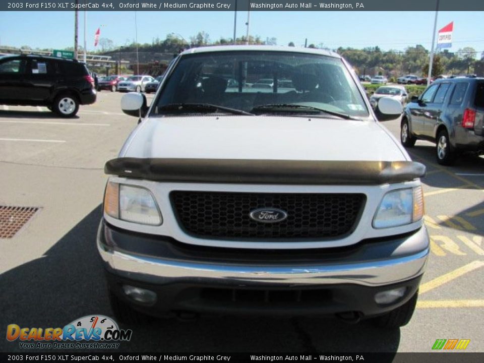 2003 Ford F150 XLT SuperCab 4x4 Oxford White / Medium Graphite Grey Photo #5