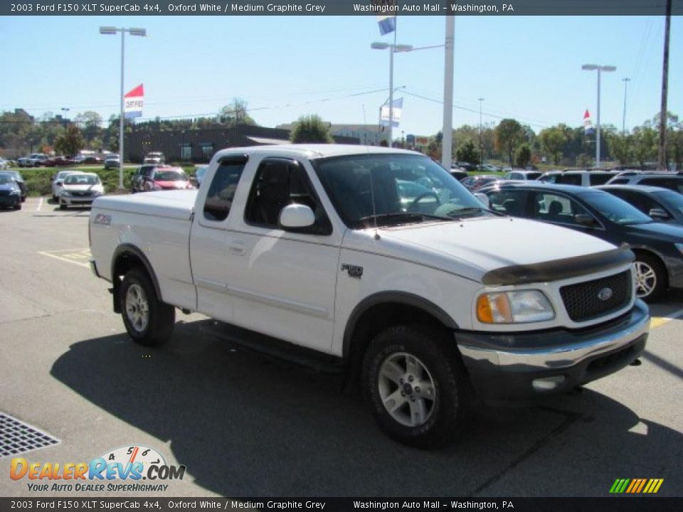 2003 Ford F150 XLT SuperCab 4x4 Oxford White / Medium Graphite Grey Photo #6