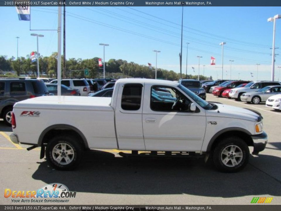 2003 Ford F150 XLT SuperCab 4x4 Oxford White / Medium Graphite Grey Photo #7