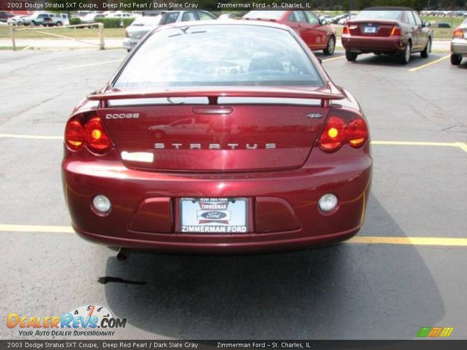 2003 Dodge Stratus SXT Coupe Deep Red Pearl / Dark Slate Gray Photo #5
