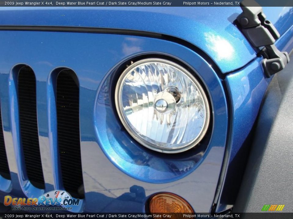 2009 Jeep Wrangler X 4x4 Deep Water Blue Pearl Coat / Dark Slate Gray/Medium Slate Gray Photo #10