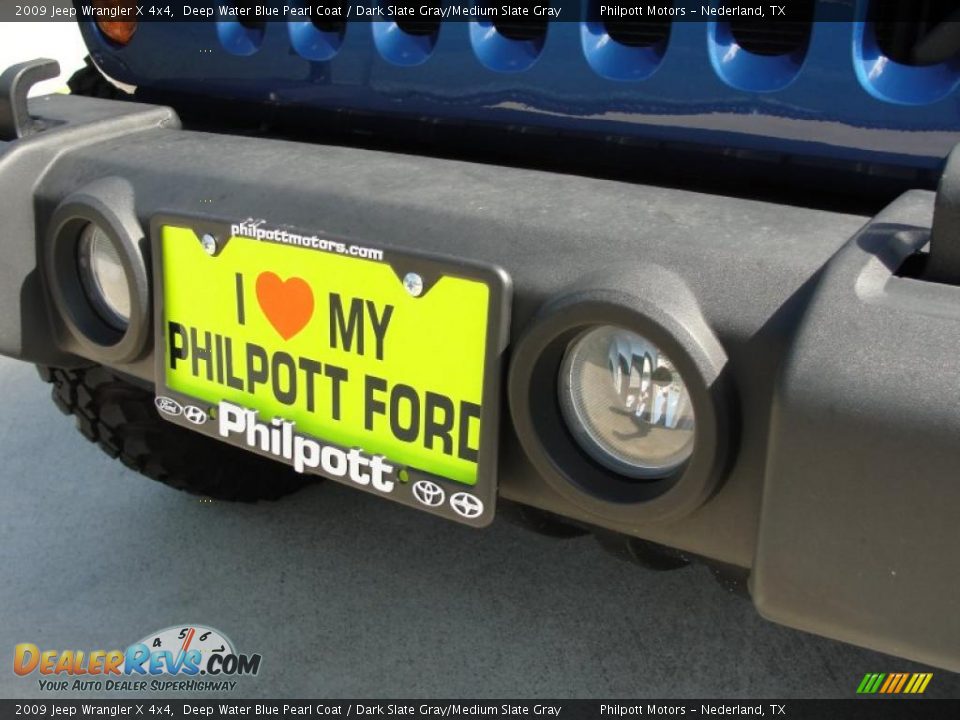 2009 Jeep Wrangler X 4x4 Deep Water Blue Pearl Coat / Dark Slate Gray/Medium Slate Gray Photo #11