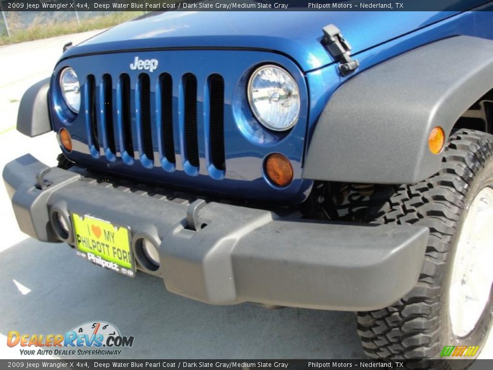 2009 Jeep Wrangler X 4x4 Deep Water Blue Pearl Coat / Dark Slate Gray/Medium Slate Gray Photo #12