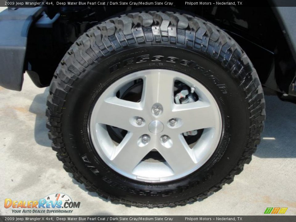 2009 Jeep Wrangler X 4x4 Deep Water Blue Pearl Coat / Dark Slate Gray/Medium Slate Gray Photo #13