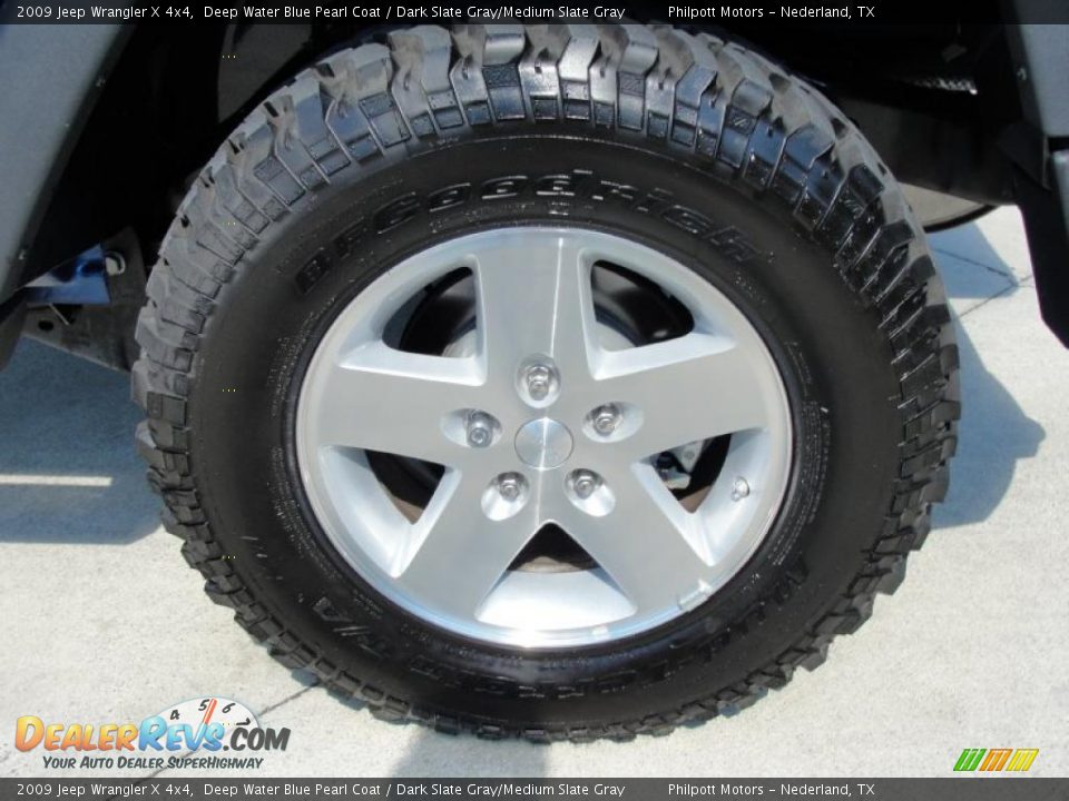 2009 Jeep Wrangler X 4x4 Deep Water Blue Pearl Coat / Dark Slate Gray/Medium Slate Gray Photo #14
