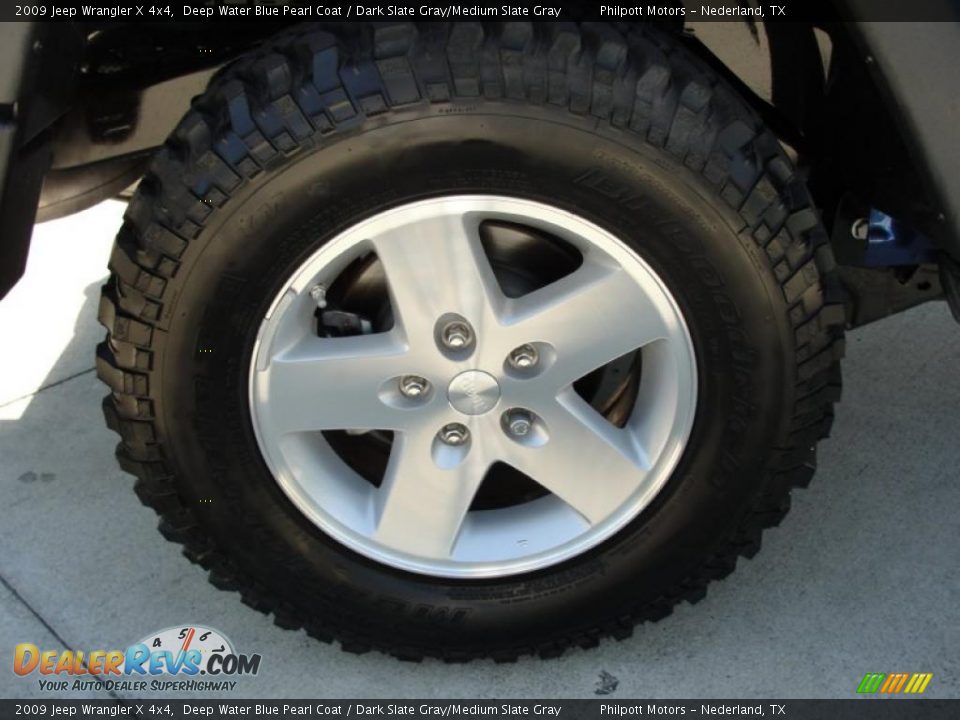 2009 Jeep Wrangler X 4x4 Deep Water Blue Pearl Coat / Dark Slate Gray/Medium Slate Gray Photo #15