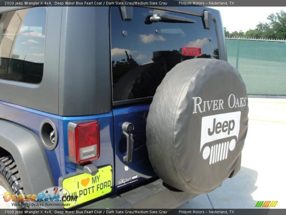 2009 Jeep Wrangler X 4x4 Deep Water Blue Pearl Coat / Dark Slate Gray/Medium Slate Gray Photo #20