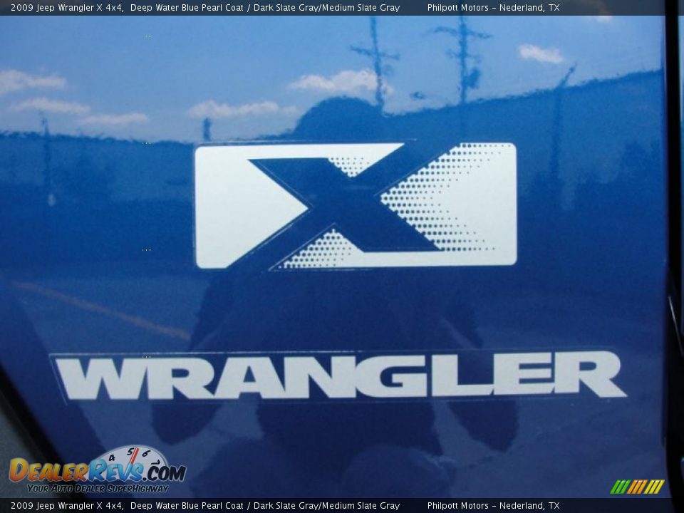2009 Jeep Wrangler X 4x4 Deep Water Blue Pearl Coat / Dark Slate Gray/Medium Slate Gray Photo #22