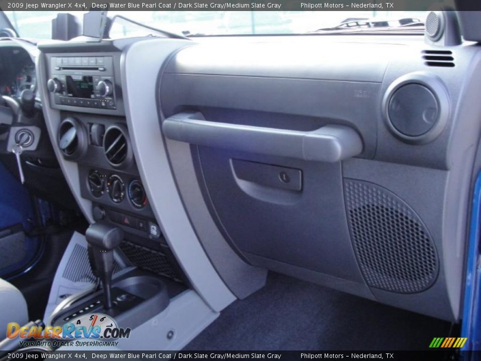 2009 Jeep Wrangler X 4x4 Deep Water Blue Pearl Coat / Dark Slate Gray/Medium Slate Gray Photo #25