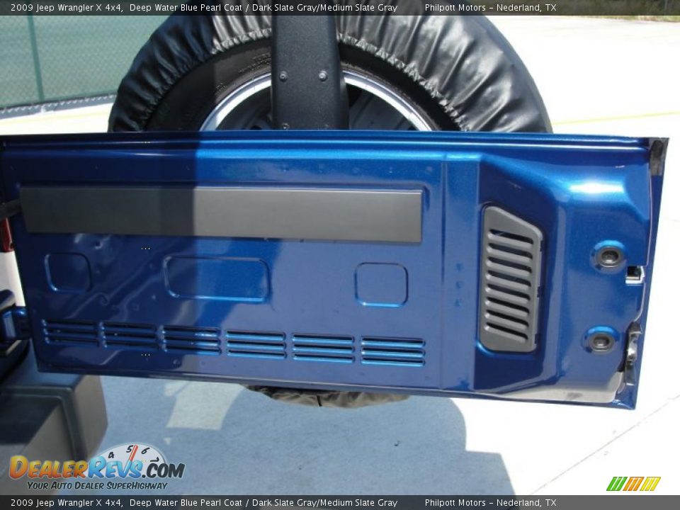 2009 Jeep Wrangler X 4x4 Deep Water Blue Pearl Coat / Dark Slate Gray/Medium Slate Gray Photo #28