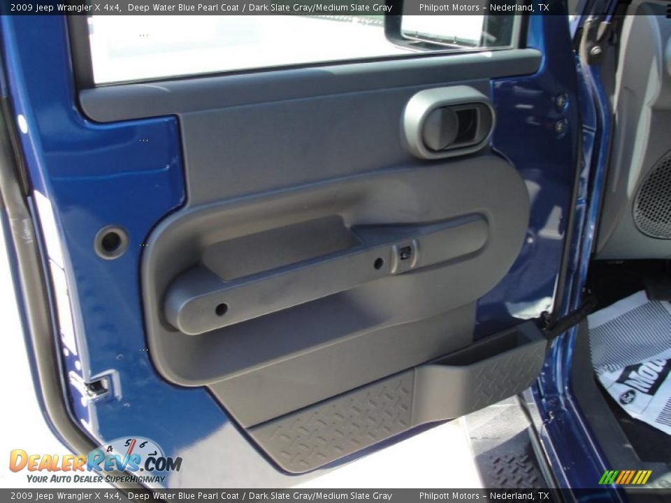 2009 Jeep Wrangler X 4x4 Deep Water Blue Pearl Coat / Dark Slate Gray/Medium Slate Gray Photo #31