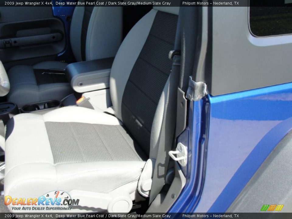 2009 Jeep Wrangler X 4x4 Deep Water Blue Pearl Coat / Dark Slate Gray/Medium Slate Gray Photo #32
