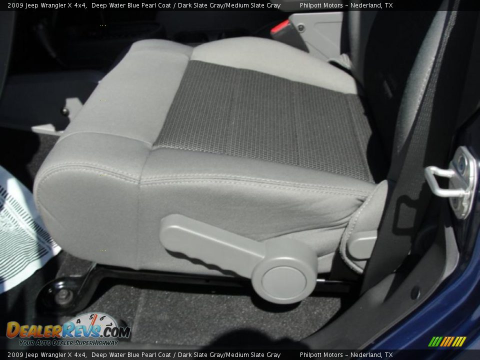 2009 Jeep Wrangler X 4x4 Deep Water Blue Pearl Coat / Dark Slate Gray/Medium Slate Gray Photo #33