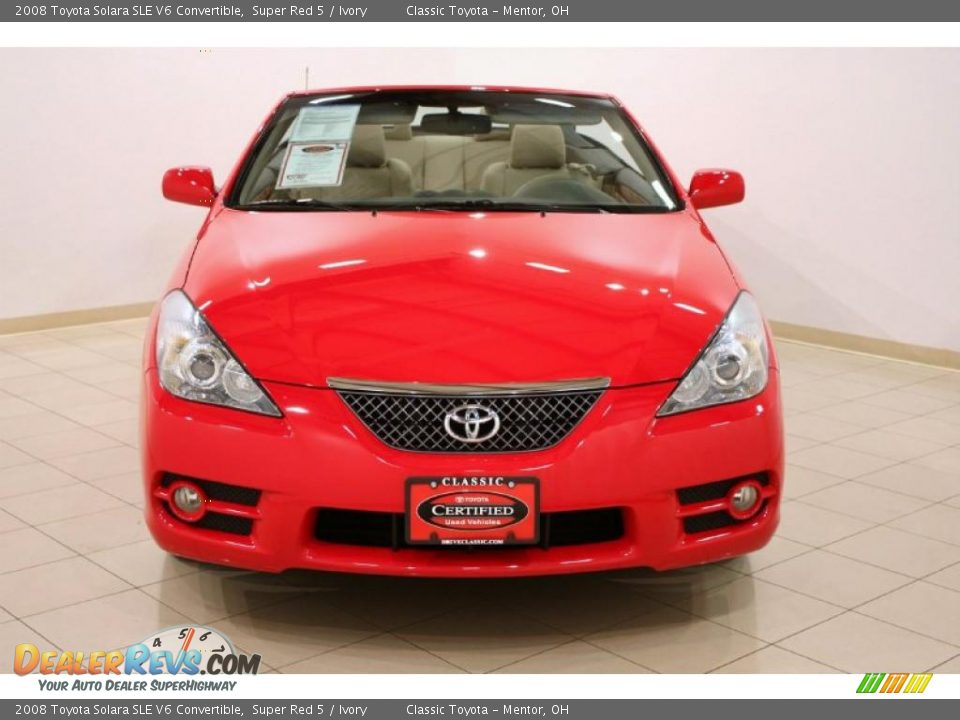 2008 Toyota Solara SLE V6 Convertible Super Red 5 / Ivory Photo #2