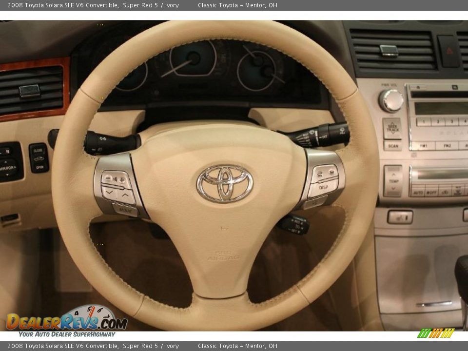 2008 Toyota Solara SLE V6 Convertible Super Red 5 / Ivory Photo #16