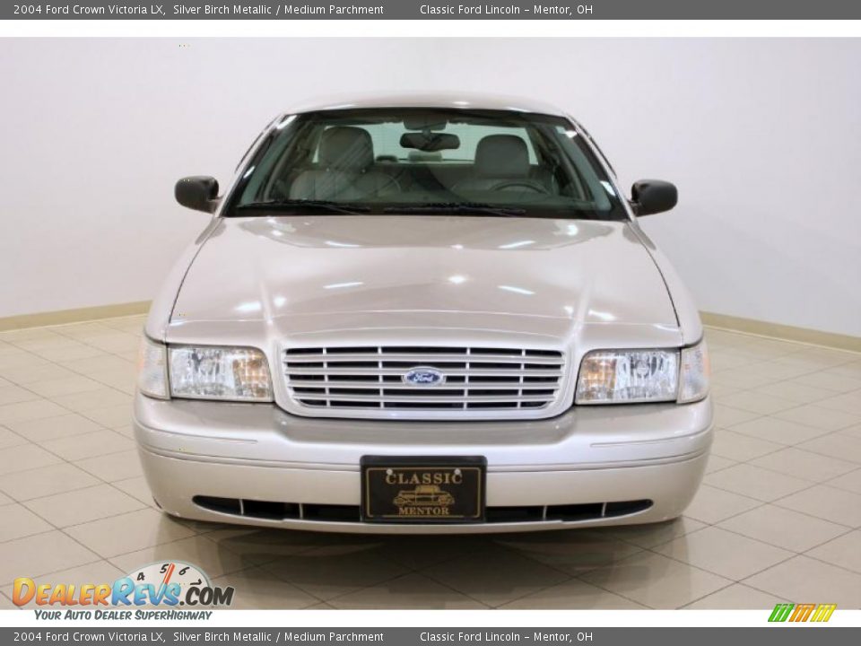 2004 Ford Crown Victoria LX Silver Birch Metallic / Medium Parchment Photo #2