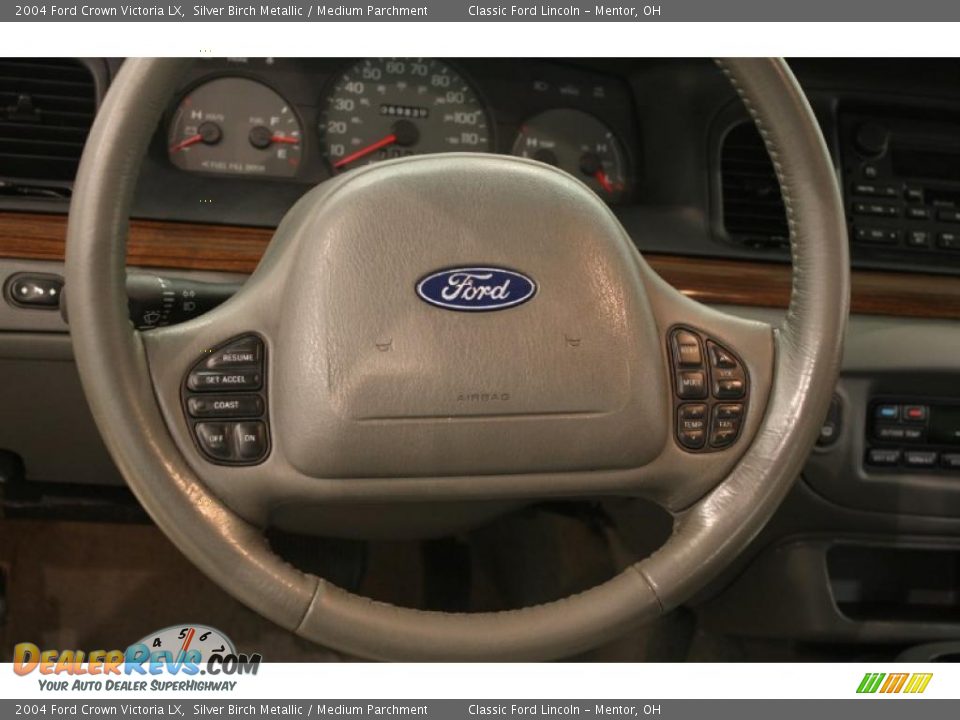 2004 Ford Crown Victoria LX Silver Birch Metallic / Medium Parchment Photo #13