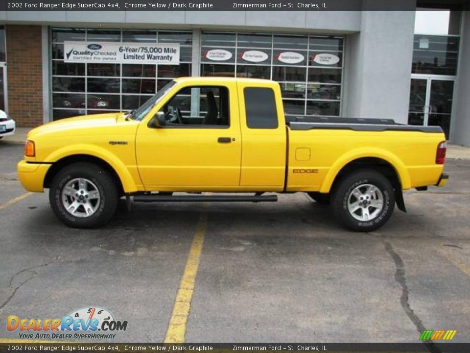 2002 Ford Ranger Edge SuperCab 4x4 Chrome Yellow / Dark Graphite Photo #1