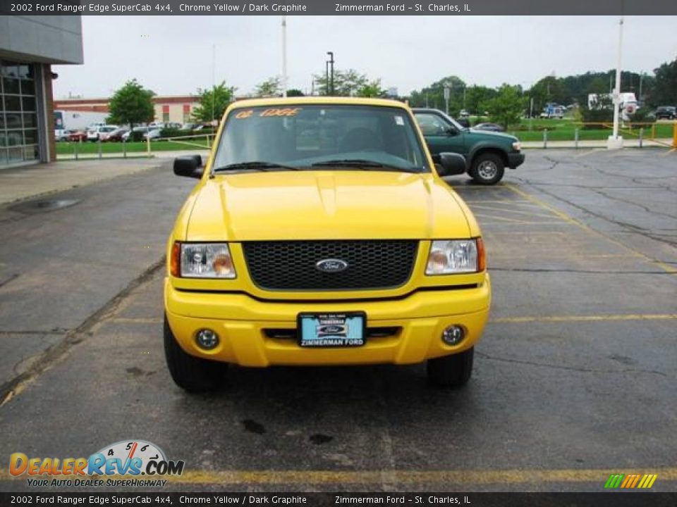 2002 Ford Ranger Edge SuperCab 4x4 Chrome Yellow / Dark Graphite Photo #2