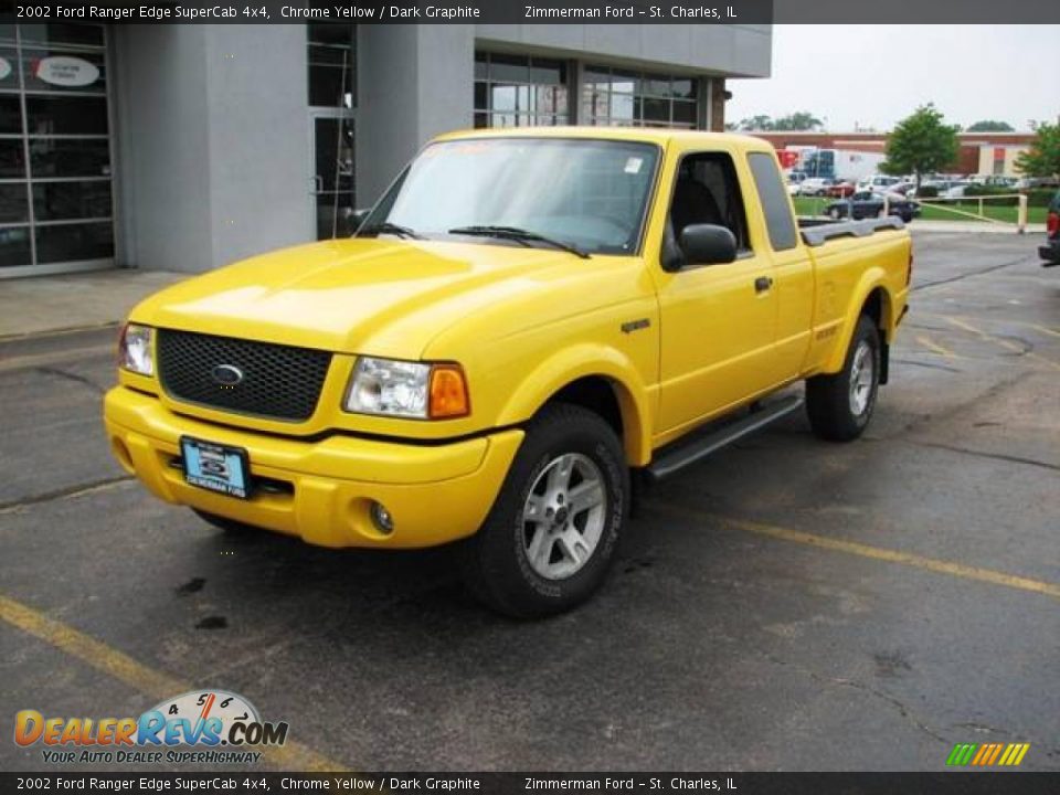 2002 Ford Ranger Edge SuperCab 4x4 Chrome Yellow / Dark Graphite Photo #3