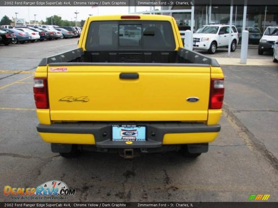 2002 Ford Ranger Edge SuperCab 4x4 Chrome Yellow / Dark Graphite Photo #5