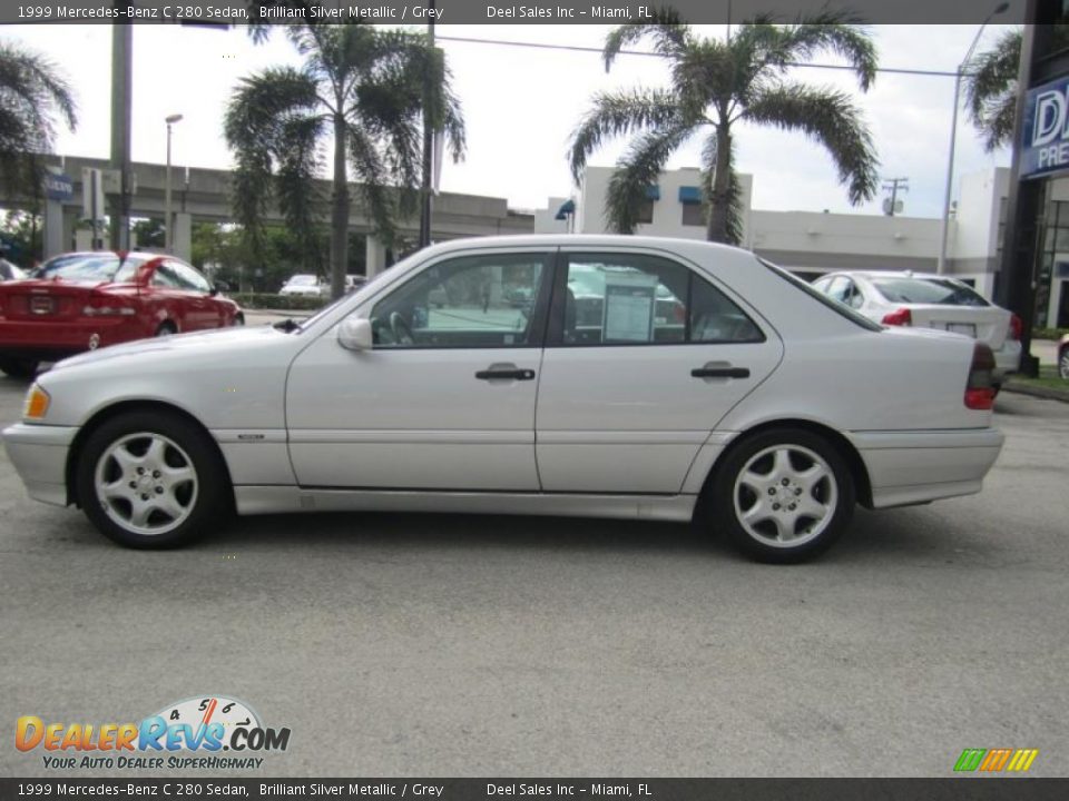 1999 Mercedes-Benz C 280 Sedan Brilliant Silver Metallic / Grey Photo #2