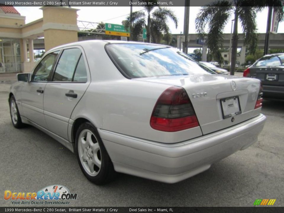 1999 Mercedes-Benz C 280 Sedan Brilliant Silver Metallic / Grey Photo #3