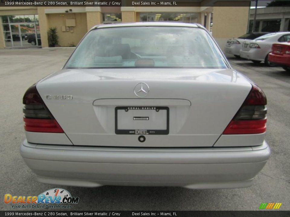 1999 Mercedes-Benz C 280 Sedan Brilliant Silver Metallic / Grey Photo #4