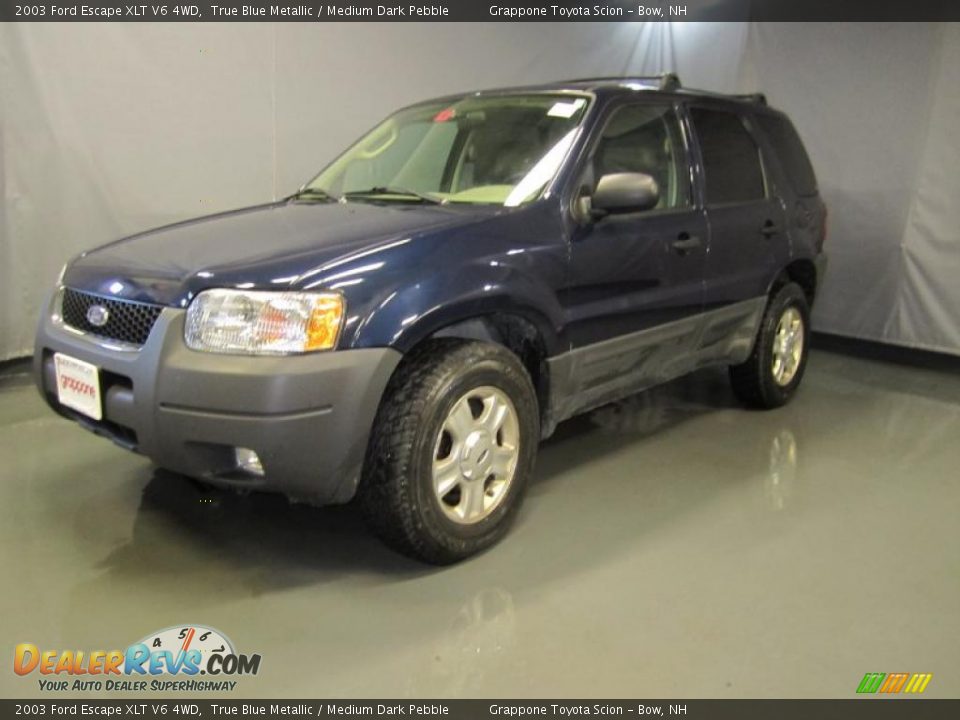 2003 Ford Escape XLT V6 4WD True Blue Metallic / Medium Dark Pebble Photo #1