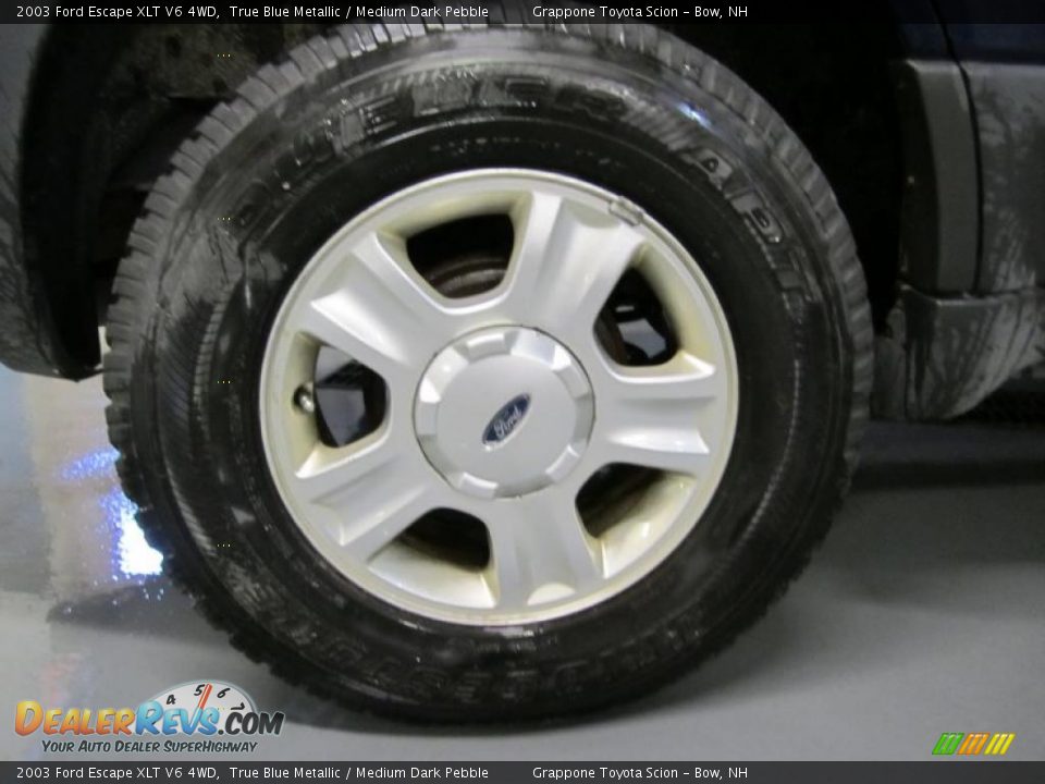 2003 Ford Escape XLT V6 4WD True Blue Metallic / Medium Dark Pebble Photo #13