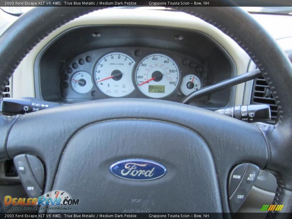 2003 Ford Escape XLT V6 4WD True Blue Metallic / Medium Dark Pebble Photo #23