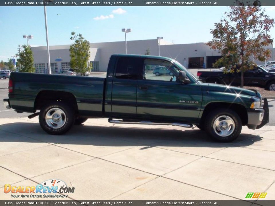 1999 Dodge Ram 1500 SLT Extended Cab Forest Green Pearl / Camel/Tan Photo #4