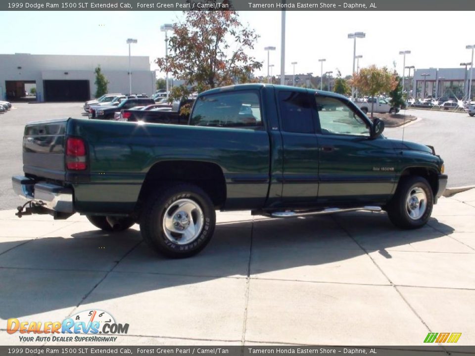 1999 Dodge Ram 1500 SLT Extended Cab Forest Green Pearl / Camel/Tan Photo #5