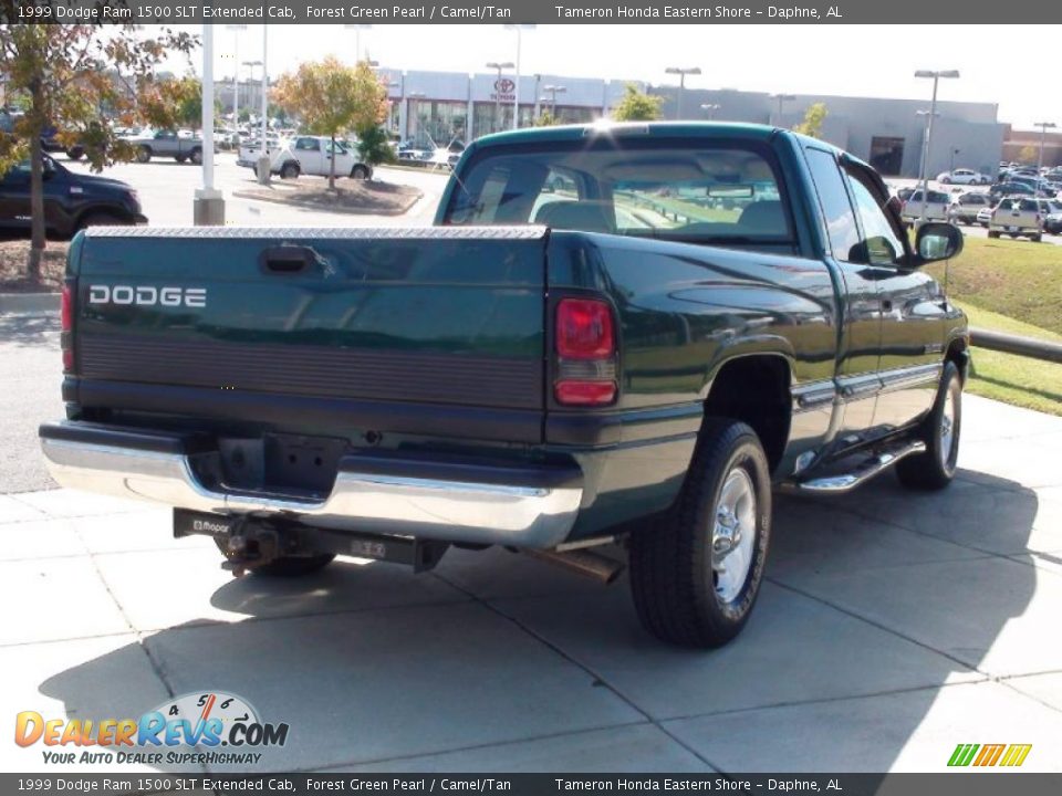 1999 Dodge Ram 1500 SLT Extended Cab Forest Green Pearl / Camel/Tan Photo #6