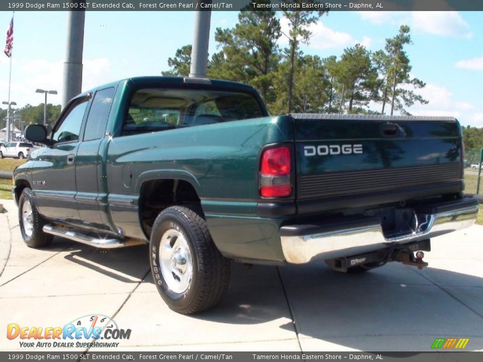 1999 Dodge Ram 1500 SLT Extended Cab Forest Green Pearl / Camel/Tan Photo #7