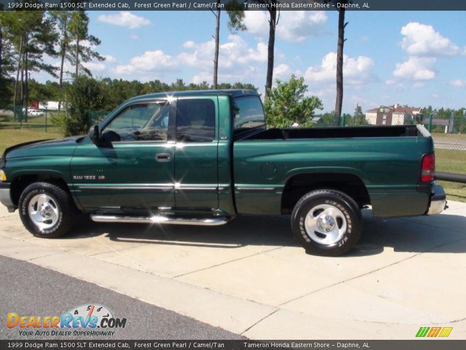 1999 Dodge Ram 1500 SLT Extended Cab Forest Green Pearl / Camel/Tan Photo #8