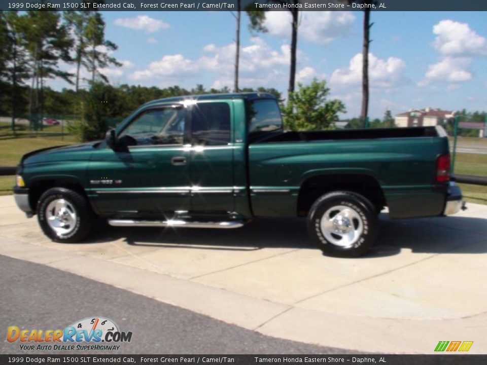 1999 Dodge Ram 1500 SLT Extended Cab Forest Green Pearl / Camel/Tan Photo #9