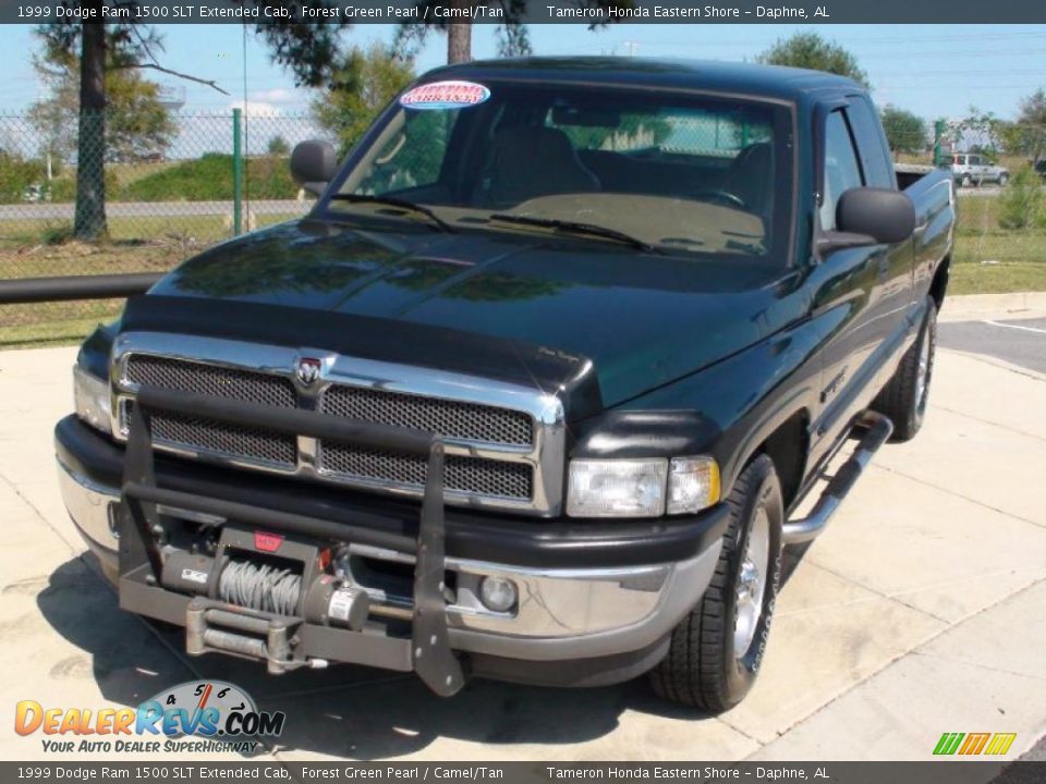 1999 Dodge Ram 1500 SLT Extended Cab Forest Green Pearl / Camel/Tan Photo #13