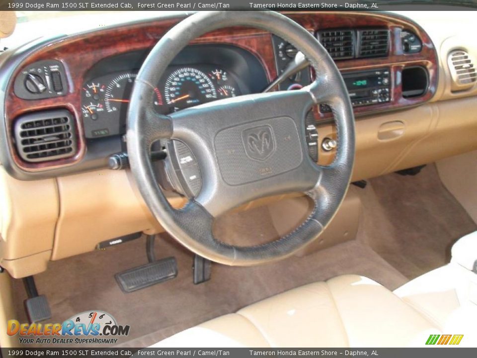 Camel/Tan Interior - 1999 Dodge Ram 1500 SLT Extended Cab Photo #15