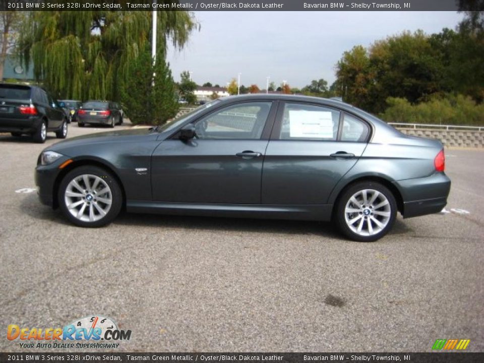 2011 BMW 3 Series 328i xDrive Sedan Tasman Green Metallic / Oyster/Black Dakota Leather Photo #2