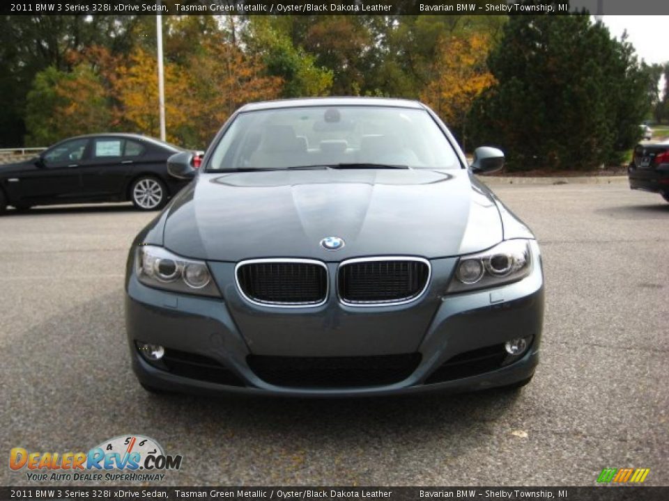 2011 BMW 3 Series 328i xDrive Sedan Tasman Green Metallic / Oyster/Black Dakota Leather Photo #8